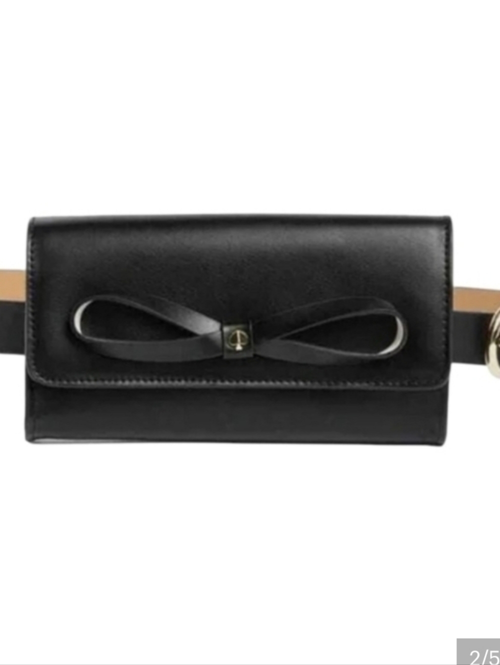 NWT Kate Spade black leather belt bag